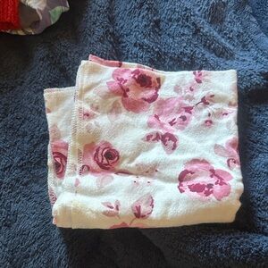 Floral Pink and White Cloth